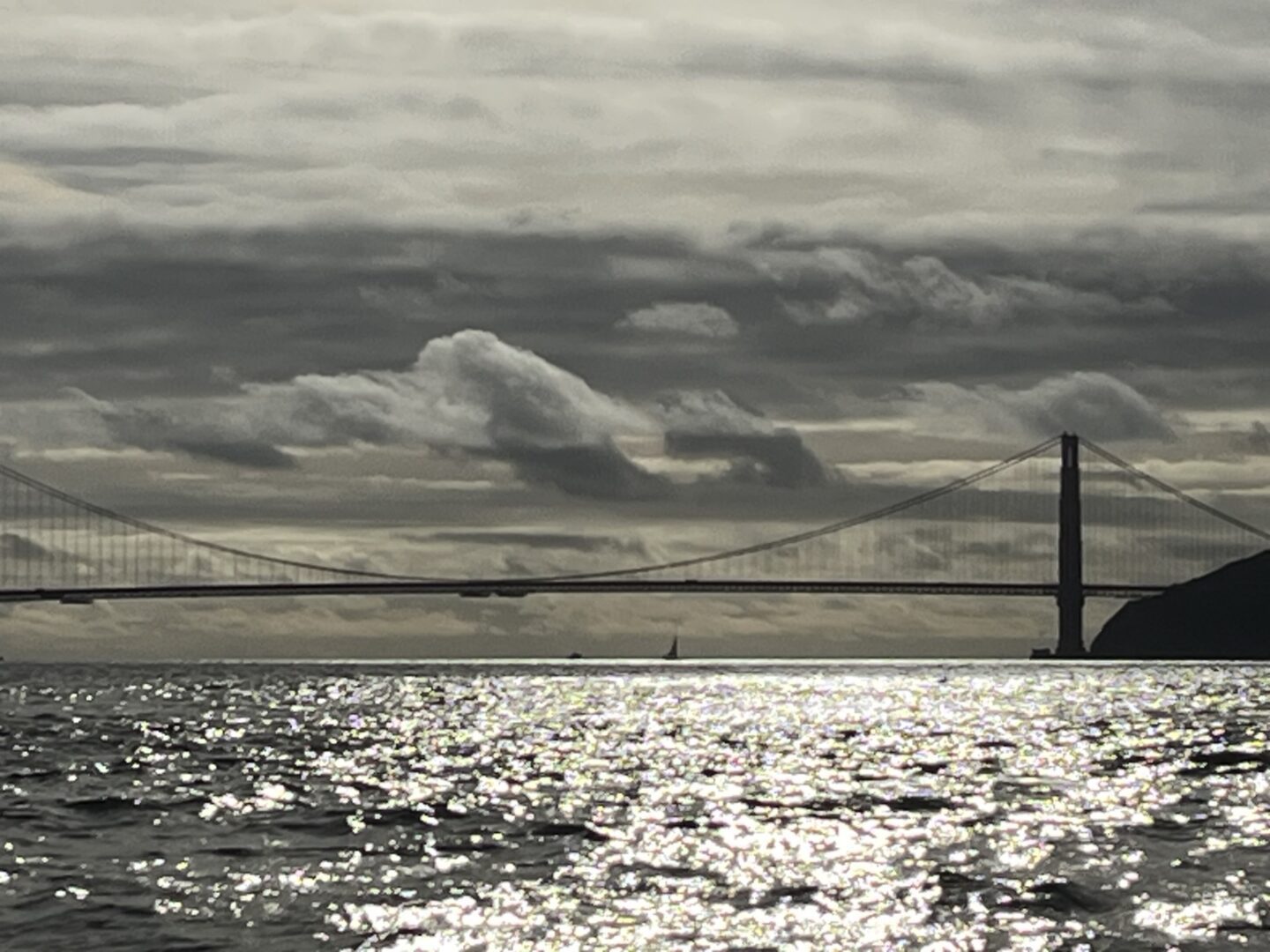 Cloudy Skies over the Golden Gate Bridge in San Francisco