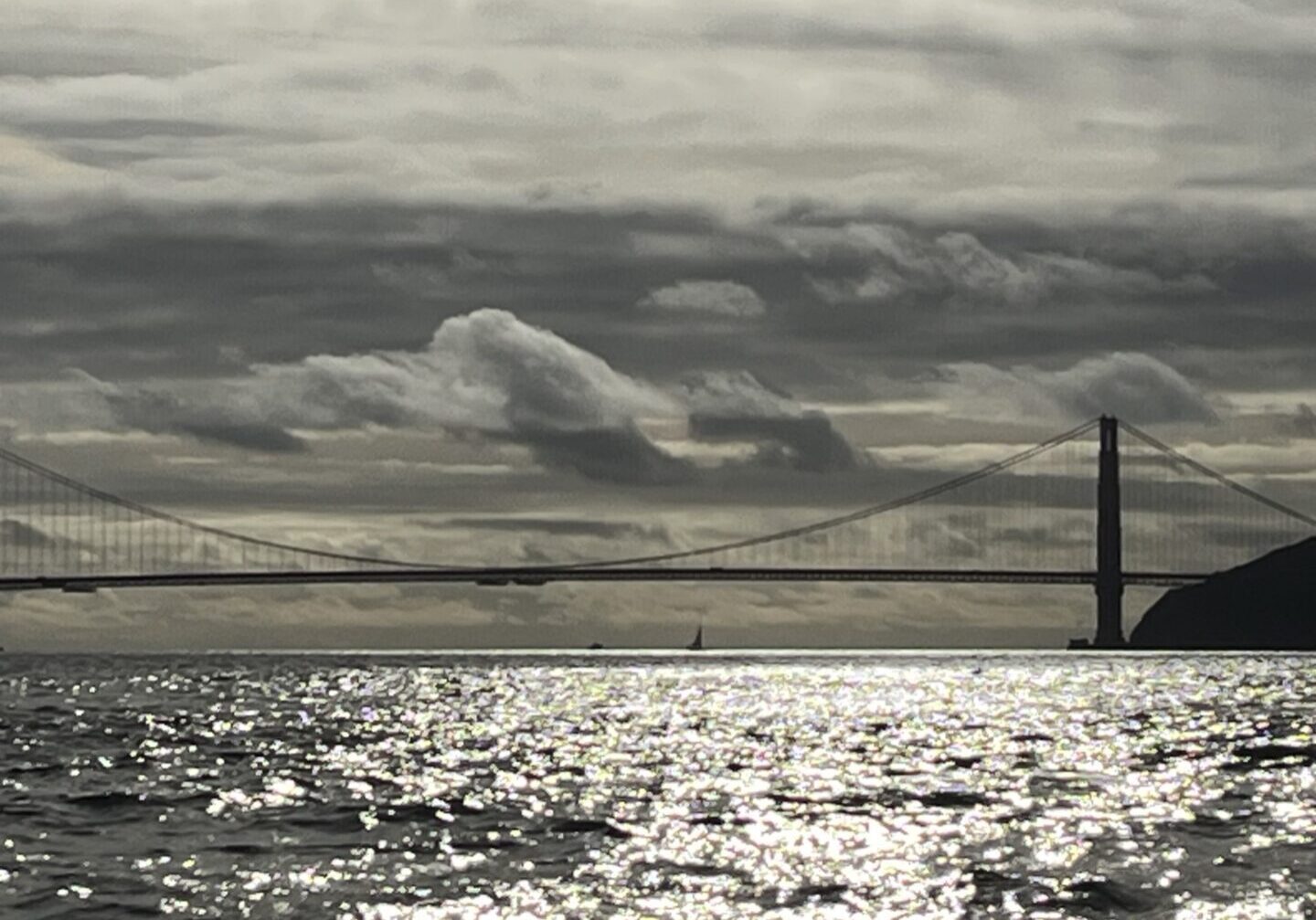 Cloudy Skies over the Golden Gate Bridge in San Francisco
